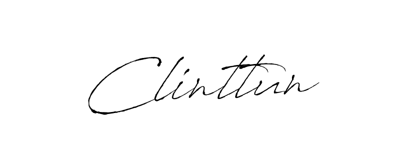 How to make Clinttun signature? Antro_Vectra is a professional autograph style. Create handwritten signature for Clinttun name. Clinttun signature style 6 images and pictures png