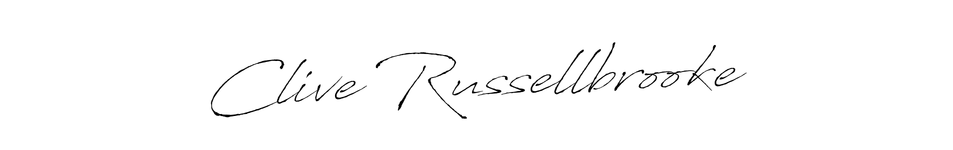 How to make Clive Russellbrooke name signature. Use Antro_Vectra style for creating short signs online. This is the latest handwritten sign. Clive Russellbrooke signature style 6 images and pictures png
