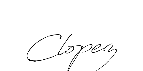 Design your own signature with our free online signature maker. With this signature software, you can create a handwritten (Antro_Vectra) signature for name Clopez. Clopez signature style 6 images and pictures png