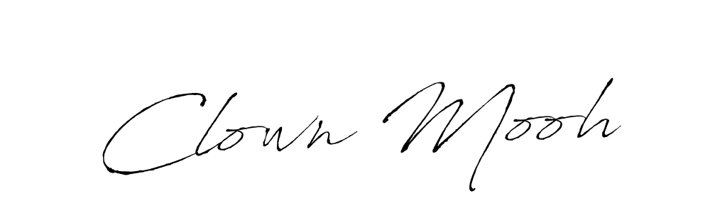 The best way (Antro_Vectra) to make a short signature is to pick only two or three words in your name. The name Clown Mooh include a total of six letters. For converting this name. Clown Mooh signature style 6 images and pictures png