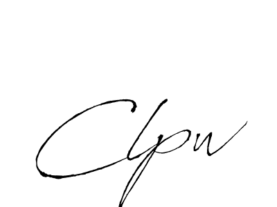 How to make Clpw signature? Antro_Vectra is a professional autograph style. Create handwritten signature for Clpw name. Clpw signature style 6 images and pictures png