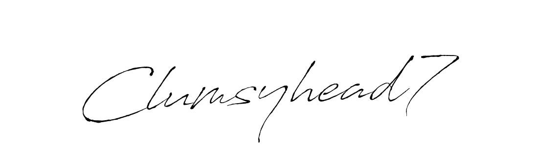 Similarly Antro_Vectra is the best handwritten signature design. Signature creator online .You can use it as an online autograph creator for name Clumsyhead7. Clumsyhead7 signature style 6 images and pictures png