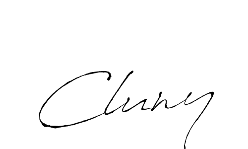 The best way (Antro_Vectra) to make a short signature is to pick only two or three words in your name. The name Cluny include a total of six letters. For converting this name. Cluny signature style 6 images and pictures png