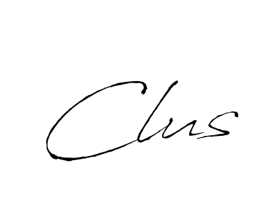 Design your own signature with our free online signature maker. With this signature software, you can create a handwritten (Antro_Vectra) signature for name Clus. Clus signature style 6 images and pictures png