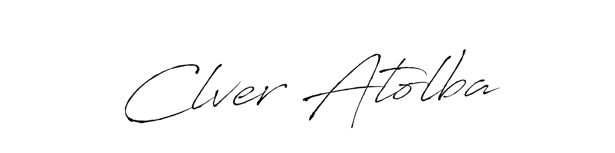 How to make Clver Atolba name signature. Use Antro_Vectra style for creating short signs online. This is the latest handwritten sign. Clver Atolba signature style 6 images and pictures png