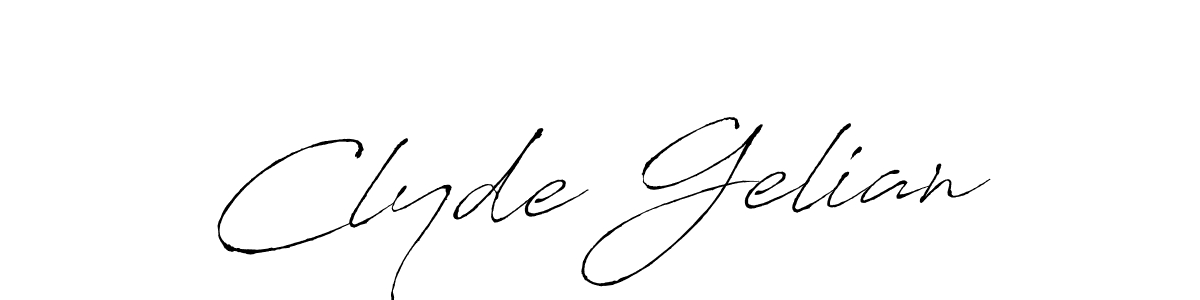 Make a beautiful signature design for name Clyde Gelian. Use this online signature maker to create a handwritten signature for free. Clyde Gelian signature style 6 images and pictures png