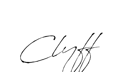 Design your own signature with our free online signature maker. With this signature software, you can create a handwritten (Antro_Vectra) signature for name Clyff. Clyff signature style 6 images and pictures png