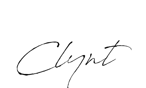 Make a beautiful signature design for name Clynt. With this signature (Antro_Vectra) style, you can create a handwritten signature for free. Clynt signature style 6 images and pictures png