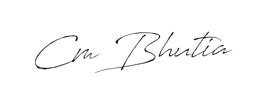 Use a signature maker to create a handwritten signature online. With this signature software, you can design (Antro_Vectra) your own signature for name Cm Bhutia. Cm Bhutia signature style 6 images and pictures png