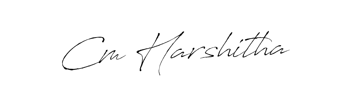 Also we have Cm Harshitha name is the best signature style. Create professional handwritten signature collection using Antro_Vectra autograph style. Cm Harshitha signature style 6 images and pictures png