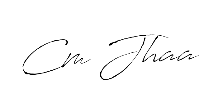 Design your own signature with our free online signature maker. With this signature software, you can create a handwritten (Antro_Vectra) signature for name Cm Jhaa. Cm Jhaa signature style 6 images and pictures png