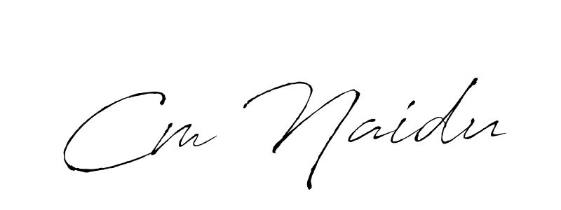 Create a beautiful signature design for name Cm Naidu. With this signature (Antro_Vectra) fonts, you can make a handwritten signature for free. Cm Naidu signature style 6 images and pictures png