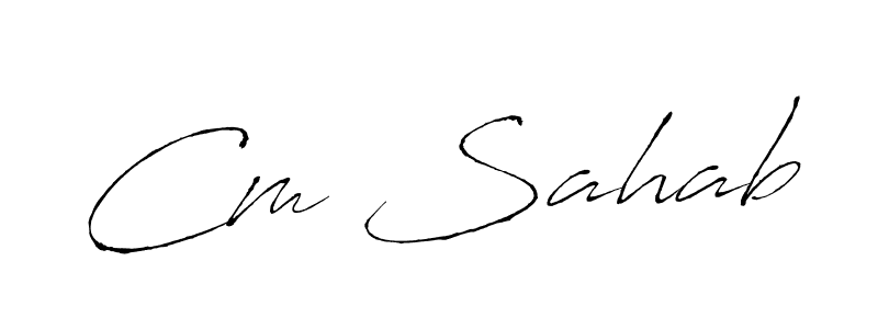 Use a signature maker to create a handwritten signature online. With this signature software, you can design (Antro_Vectra) your own signature for name Cm Sahab. Cm Sahab signature style 6 images and pictures png
