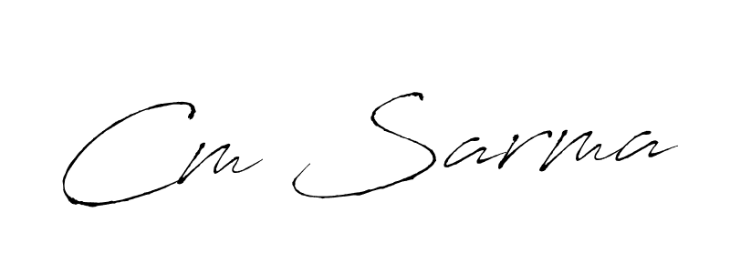 It looks lik you need a new signature style for name Cm Sarma. Design unique handwritten (Antro_Vectra) signature with our free signature maker in just a few clicks. Cm Sarma signature style 6 images and pictures png