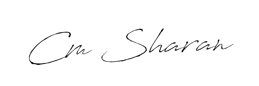 You should practise on your own different ways (Antro_Vectra) to write your name (Cm Sharan) in signature. don't let someone else do it for you. Cm Sharan signature style 6 images and pictures png