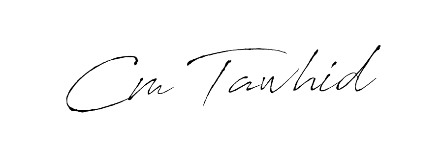 Cm Tawhid stylish signature style. Best Handwritten Sign (Antro_Vectra) for my name. Handwritten Signature Collection Ideas for my name Cm Tawhid. Cm Tawhid signature style 6 images and pictures png