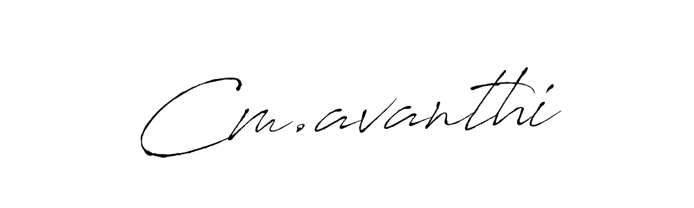 How to make Cm.avanthi signature? Antro_Vectra is a professional autograph style. Create handwritten signature for Cm.avanthi name. Cm.avanthi signature style 6 images and pictures png