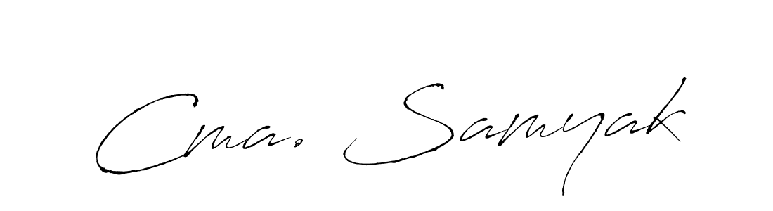 How to make Cma. Samyak signature? Antro_Vectra is a professional autograph style. Create handwritten signature for Cma. Samyak name. Cma. Samyak signature style 6 images and pictures png