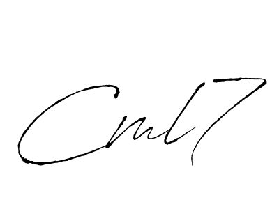 Also You can easily find your signature by using the search form. We will create Cml7 name handwritten signature images for you free of cost using Antro_Vectra sign style. Cml7 signature style 6 images and pictures png