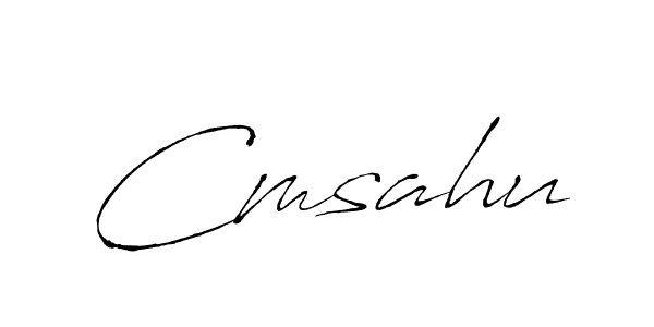 How to make Cmsahu name signature. Use Antro_Vectra style for creating short signs online. This is the latest handwritten sign. Cmsahu signature style 6 images and pictures png