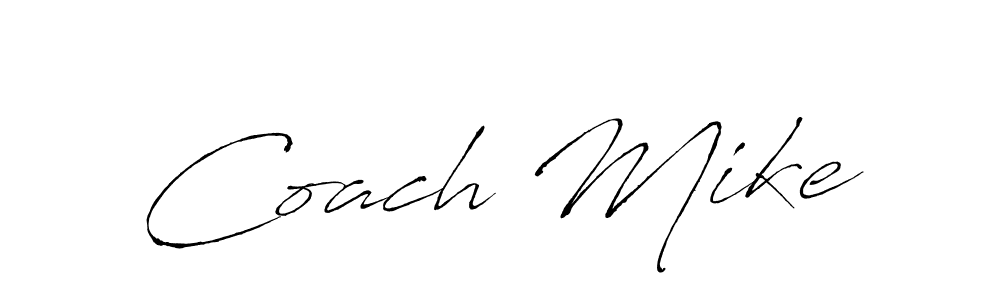 Use a signature maker to create a handwritten signature online. With this signature software, you can design (Antro_Vectra) your own signature for name Coach Mike. Coach Mike signature style 6 images and pictures png