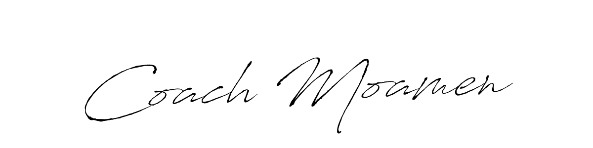 This is the best signature style for the Coach Moamen name. Also you like these signature font (Antro_Vectra). Mix name signature. Coach Moamen signature style 6 images and pictures png