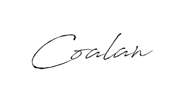 Use a signature maker to create a handwritten signature online. With this signature software, you can design (Antro_Vectra) your own signature for name Coalan. Coalan signature style 6 images and pictures png