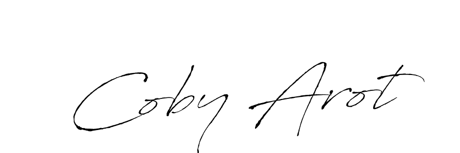 You should practise on your own different ways (Antro_Vectra) to write your name (Coby Arot) in signature. don't let someone else do it for you. Coby Arot signature style 6 images and pictures png