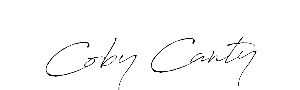 Design your own signature with our free online signature maker. With this signature software, you can create a handwritten (Antro_Vectra) signature for name Coby Canty. Coby Canty signature style 6 images and pictures png