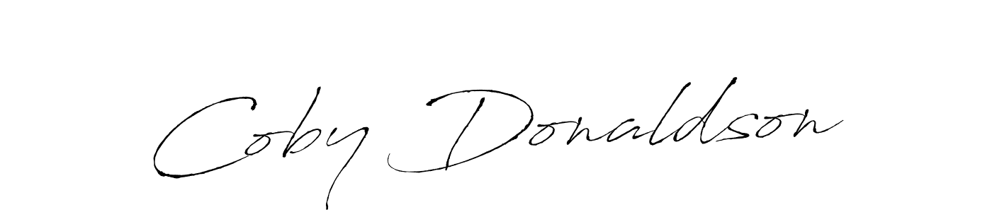 Coby Donaldson stylish signature style. Best Handwritten Sign (Antro_Vectra) for my name. Handwritten Signature Collection Ideas for my name Coby Donaldson. Coby Donaldson signature style 6 images and pictures png