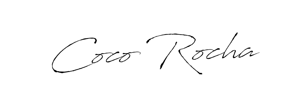 Make a beautiful signature design for name Coco Rocha. With this signature (Antro_Vectra) style, you can create a handwritten signature for free. Coco Rocha signature style 6 images and pictures png