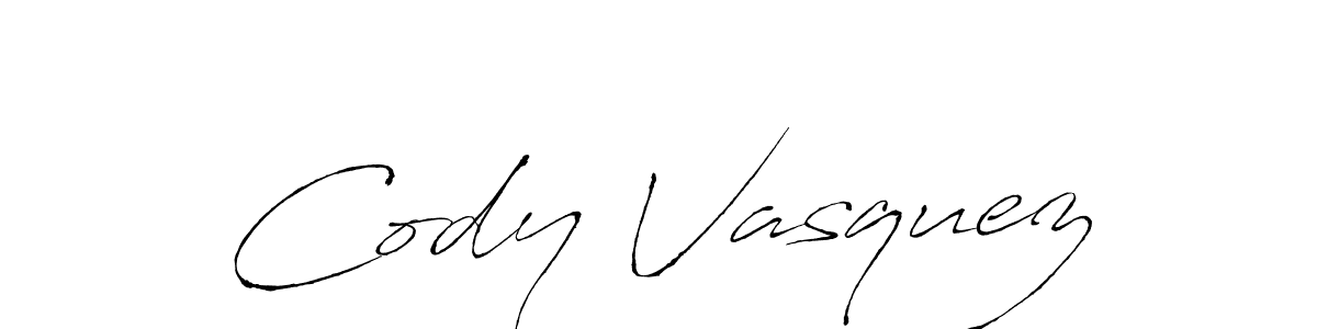 Make a beautiful signature design for name Cody Vasquez. With this signature (Antro_Vectra) style, you can create a handwritten signature for free. Cody Vasquez signature style 6 images and pictures png