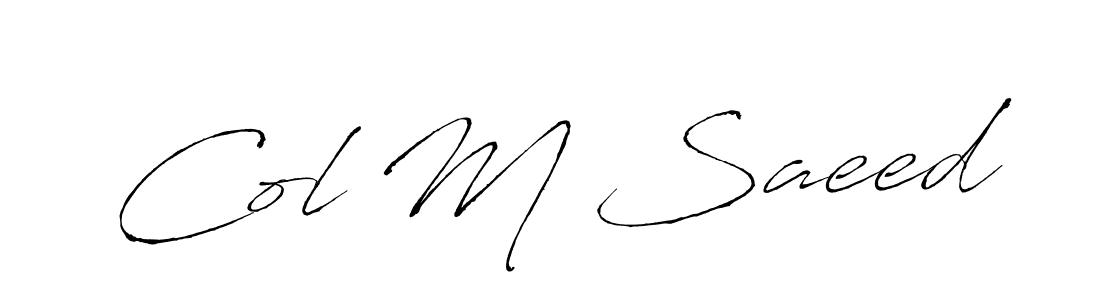 You should practise on your own different ways (Antro_Vectra) to write your name (Col M Saeed) in signature. don't let someone else do it for you. Col M Saeed signature style 6 images and pictures png