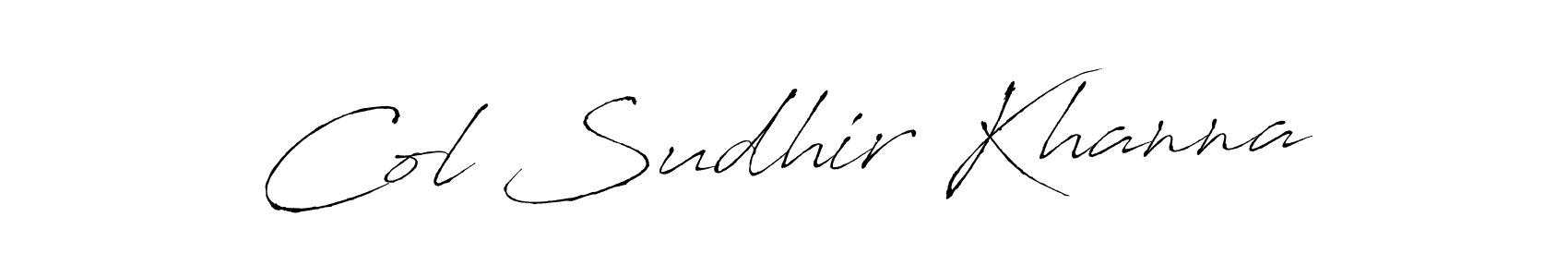 Also You can easily find your signature by using the search form. We will create Col Sudhir Khanna name handwritten signature images for you free of cost using Antro_Vectra sign style. Col Sudhir Khanna signature style 6 images and pictures png