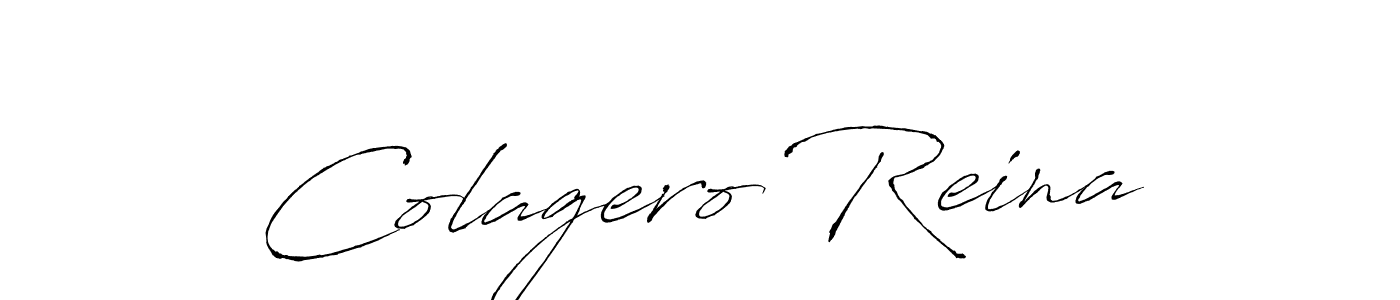 Similarly Antro_Vectra is the best handwritten signature design. Signature creator online .You can use it as an online autograph creator for name Colagero Reina. Colagero Reina signature style 6 images and pictures png