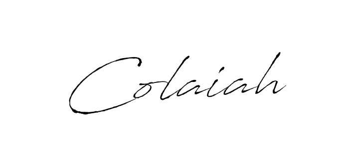 Colaiah stylish signature style. Best Handwritten Sign (Antro_Vectra) for my name. Handwritten Signature Collection Ideas for my name Colaiah. Colaiah signature style 6 images and pictures png