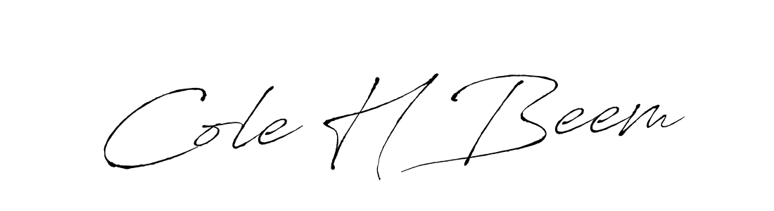 Make a beautiful signature design for name Cole H Beem. With this signature (Antro_Vectra) style, you can create a handwritten signature for free. Cole H Beem signature style 6 images and pictures png