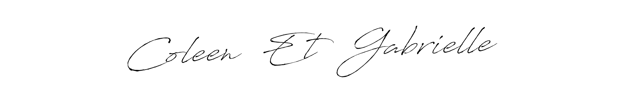 Design your own signature with our free online signature maker. With this signature software, you can create a handwritten (Antro_Vectra) signature for name Coleen  Et  Gabrielle. Coleen  Et  Gabrielle signature style 6 images and pictures png