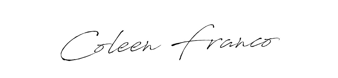 How to make Coleen Franco name signature. Use Antro_Vectra style for creating short signs online. This is the latest handwritten sign. Coleen Franco signature style 6 images and pictures png