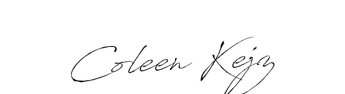 How to make Coleen Kejz name signature. Use Antro_Vectra style for creating short signs online. This is the latest handwritten sign. Coleen Kejz signature style 6 images and pictures png