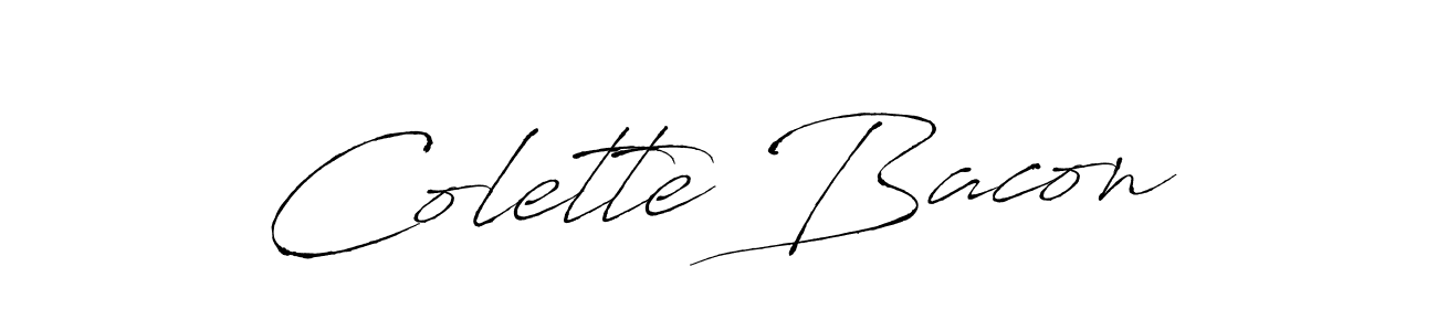 How to make Colette Bacon name signature. Use Antro_Vectra style for creating short signs online. This is the latest handwritten sign. Colette Bacon signature style 6 images and pictures png