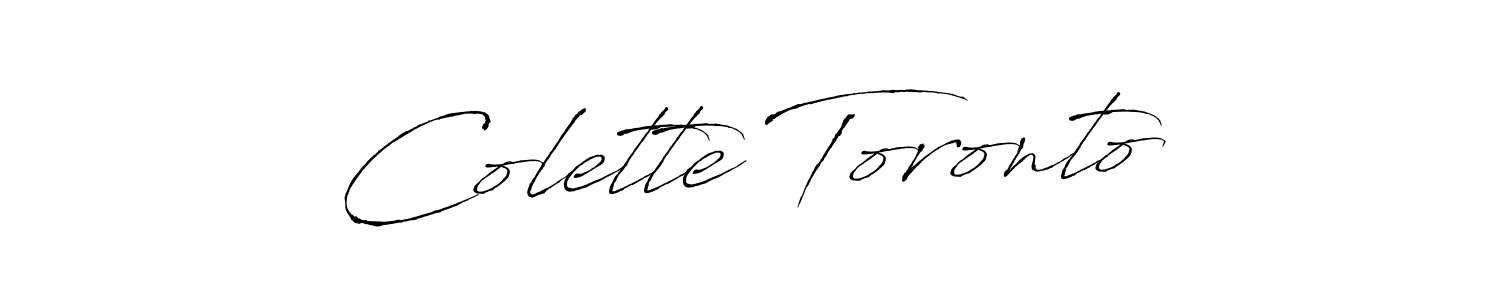 Create a beautiful signature design for name Colette Toronto. With this signature (Antro_Vectra) fonts, you can make a handwritten signature for free. Colette Toronto signature style 6 images and pictures png