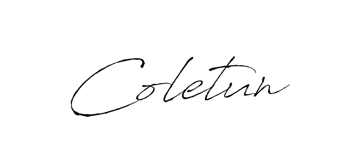 Create a beautiful signature design for name Coletun. With this signature (Antro_Vectra) fonts, you can make a handwritten signature for free. Coletun signature style 6 images and pictures png