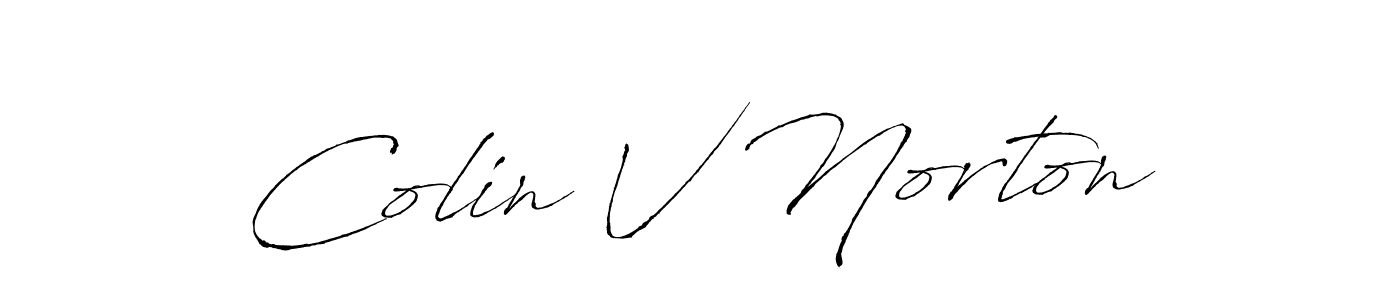 Colin V Norton stylish signature style. Best Handwritten Sign (Antro_Vectra) for my name. Handwritten Signature Collection Ideas for my name Colin V Norton. Colin V Norton signature style 6 images and pictures png