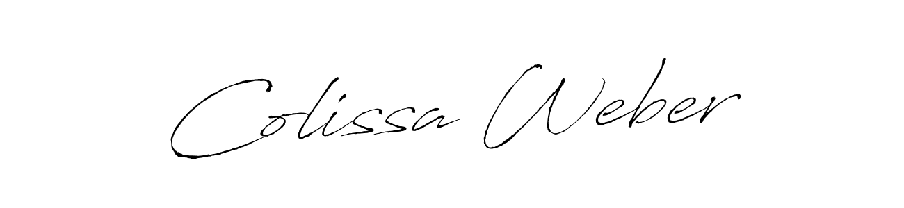 Use a signature maker to create a handwritten signature online. With this signature software, you can design (Antro_Vectra) your own signature for name Colissa Weber. Colissa Weber signature style 6 images and pictures png