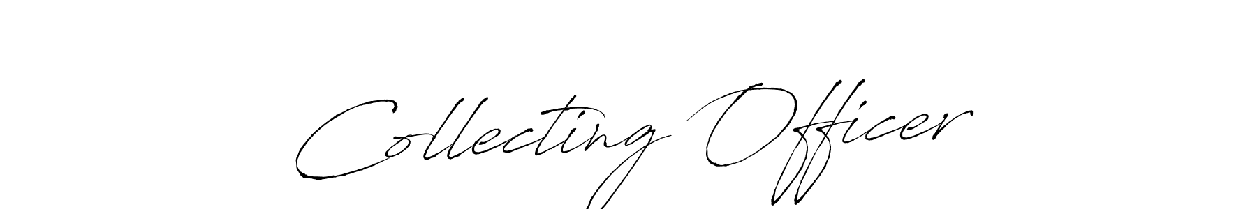 The best way (Antro_Vectra) to make a short signature is to pick only two or three words in your name. The name Collecting Officer include a total of six letters. For converting this name. Collecting Officer signature style 6 images and pictures png