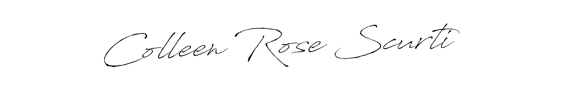 How to make Colleen Rose Scurti name signature. Use Antro_Vectra style for creating short signs online. This is the latest handwritten sign. Colleen Rose Scurti signature style 6 images and pictures png