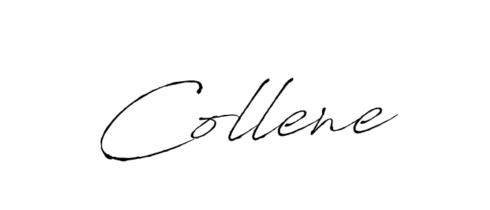 Collene stylish signature style. Best Handwritten Sign (Antro_Vectra) for my name. Handwritten Signature Collection Ideas for my name Collene. Collene signature style 6 images and pictures png