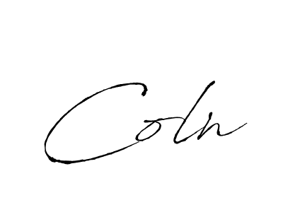 Use a signature maker to create a handwritten signature online. With this signature software, you can design (Antro_Vectra) your own signature for name Coln. Coln signature style 6 images and pictures png