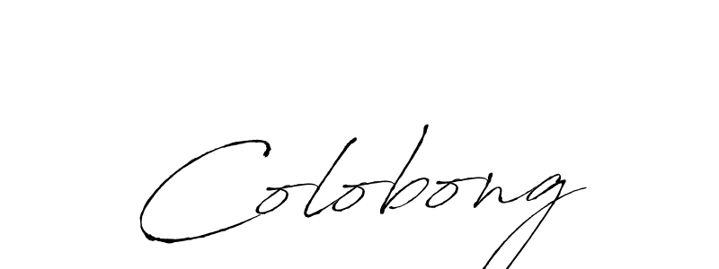 Design your own signature with our free online signature maker. With this signature software, you can create a handwritten (Antro_Vectra) signature for name Colobong. Colobong signature style 6 images and pictures png